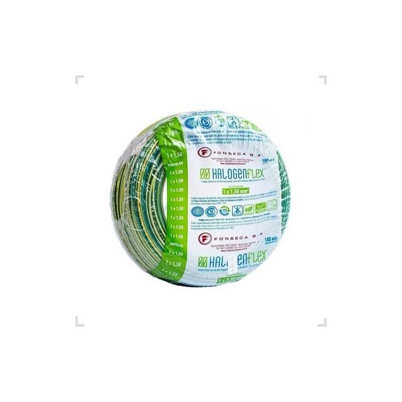 Cable Unipolar Halogen Flex LS0H 2,5mm Ver/Am 100mts FONSECA Cable Unipolar Halogen Flex LS0H 2,5mm Ver/Am 100mts FONSECA