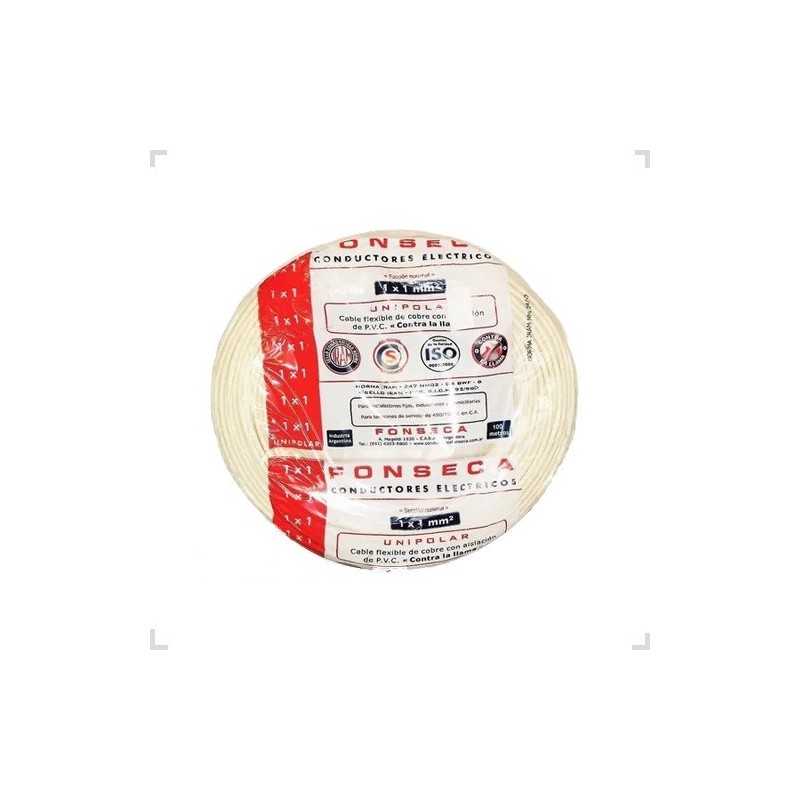 Cable Unipolar 4mm Blanco x25mts FONSECA Cable Unipolar 4mm Blanco x25mts FONSECA