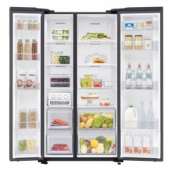 Heladera No Frost 680Lt Side By Side RS62 Black Inox SAMSUNG