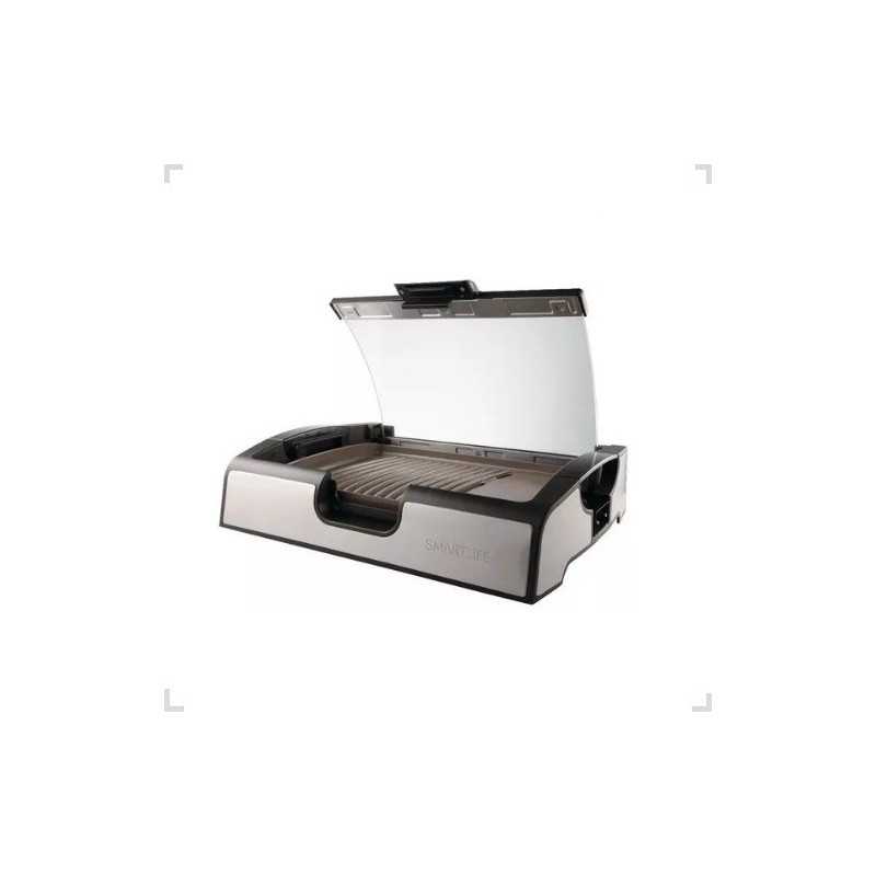 Parrilla Electrica Con Tapa Plata Ceramica GRT0022 SMARTLIFE