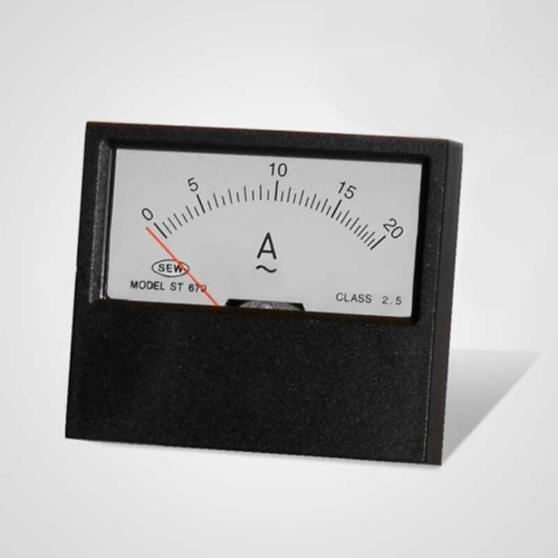 Amperimetro Analogico AC 20A 73x63mm SEW Amperimetro Analogico AC 20A 73x63mm SEW