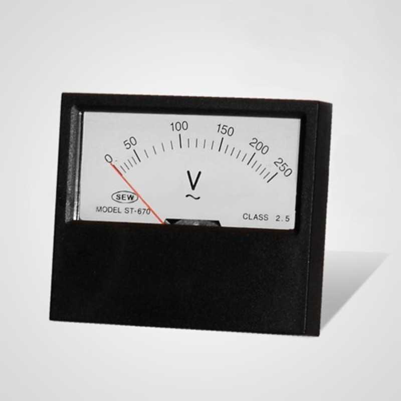Voltimetro Analogico 250V AC 73x63mm SEW Voltimetro Analogico 250V AC 73x63mm SEW