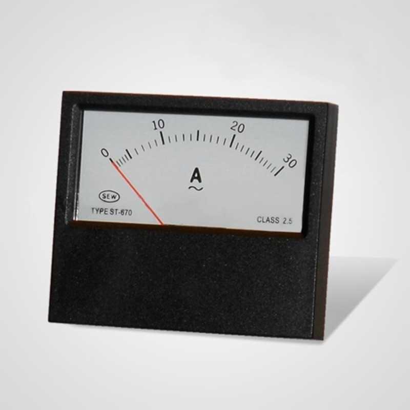 Amperimetro Analogico AC 30A 73x63mm SEW Amperimetro Analogico AC 30A 73x63mm SEW