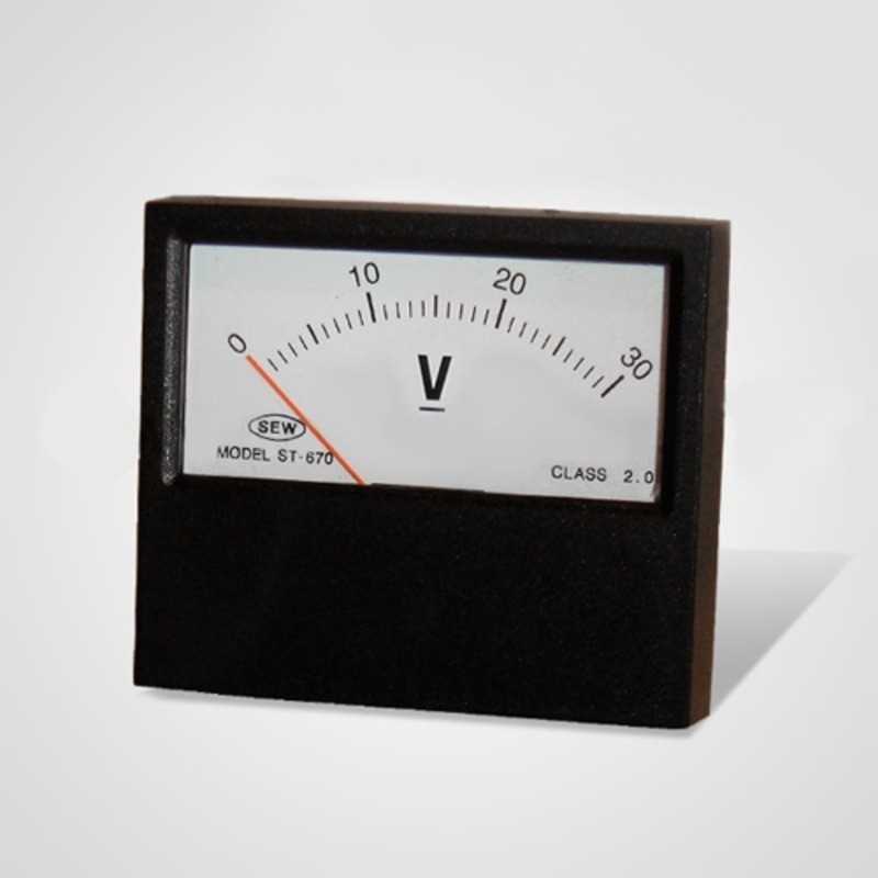 Voltimetro Analogico 30V DC 73x63mm SEW Voltimetro Analogico 30V DC 73x63mm SEW