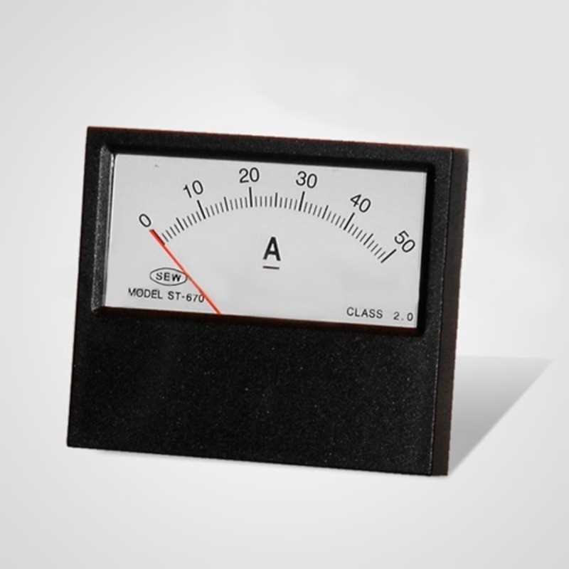 Amperimetro Analogico DC 50A 73x63mm SEW Amperimetro Analogico DC 50A 73x63mm SEW