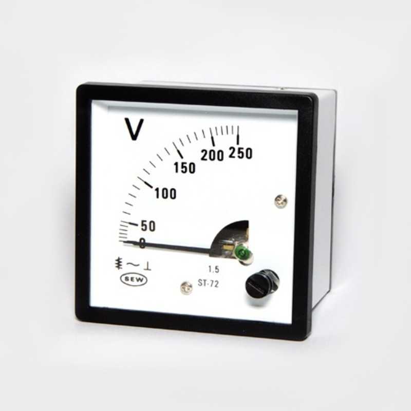 Voltimetro Analogico AC 250V 72x72mm SEW Voltimetro Analogico AC 250V 72x72mm SEW