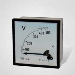 Voltimetro Analogico 500V AC 96x96mm SEW
