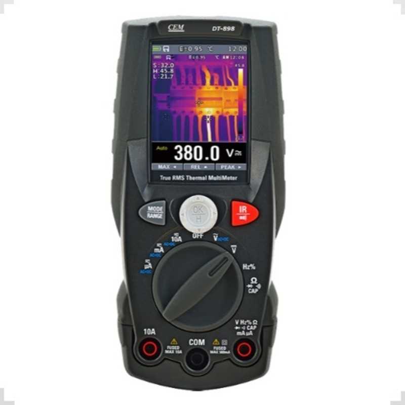 Multimetro Industrial TRMS Con Camara Termografica DT898 CEM Multimetro Industrial TRMS Con Camara Termografica DT898 CEM