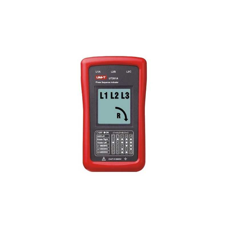 Secuencimetro de Rotacion de Fase y Motor UT261A UNI-T Secuencimetro de Rotacion de Fase y Motor UT261A UNI-T