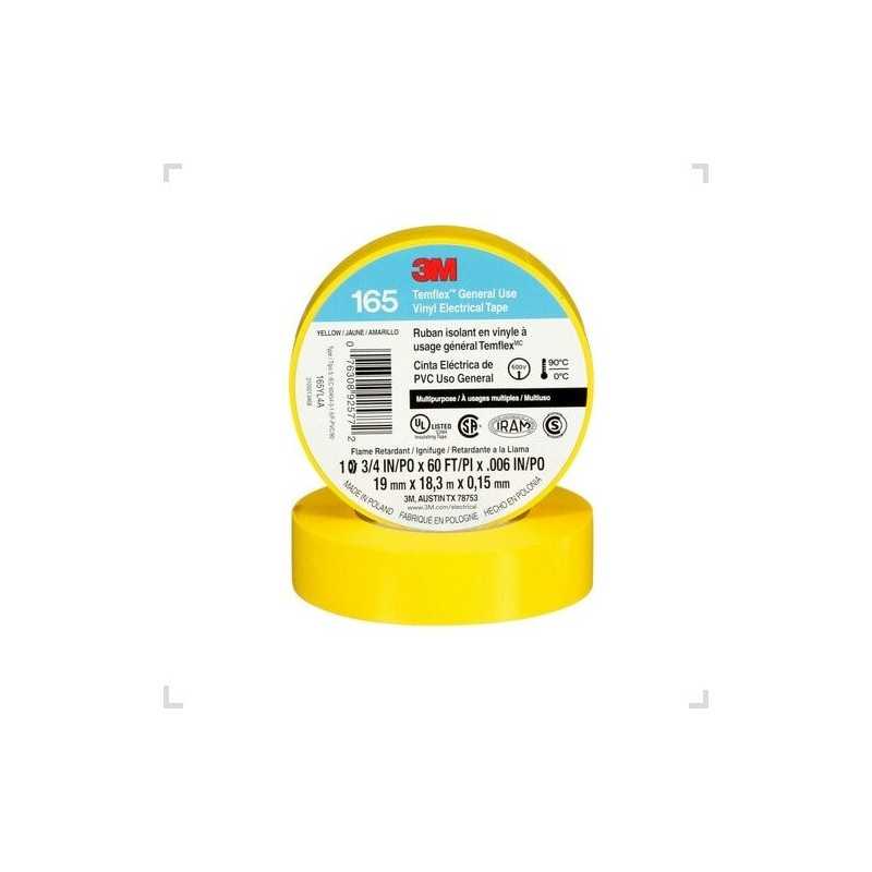 Cinta Aisladora 165 19mm 9mts Amarilla 3M Cinta Aisladora 165 19mm 9mts Amarilla 3M