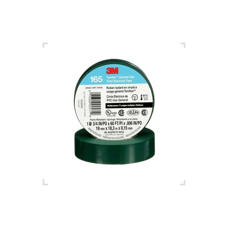 Cinta Aisladora 165 19mm 18mts Verde 3M Cinta Aisladora 165 19mm 18mts Verde 3M