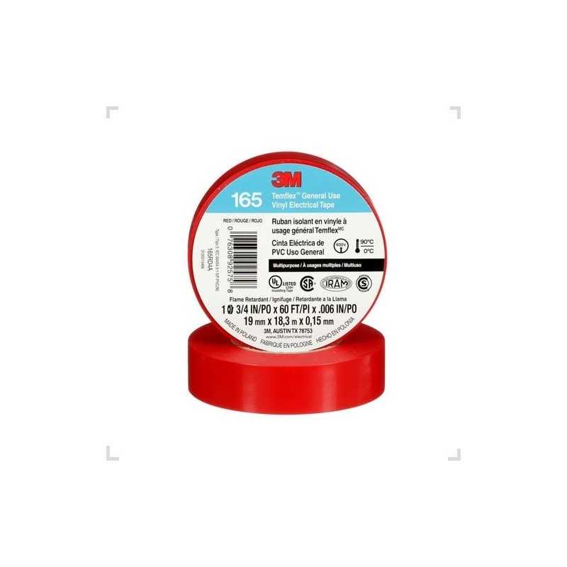 Cinta Aisladora 165 19mm 18mts Roja 3M Cinta Aisladora 165 19mm 18mts Roja 3M