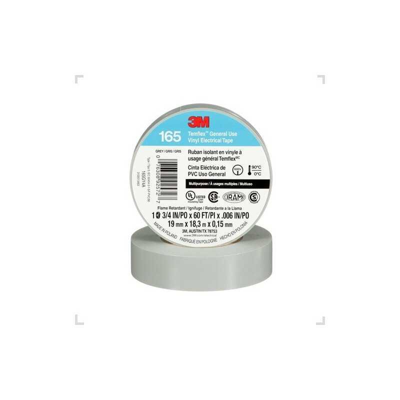 Cinta Aisladora 165 19mm 18mts Gris 3M Cinta Aisladora 165 19mm 18mts Gris 3M