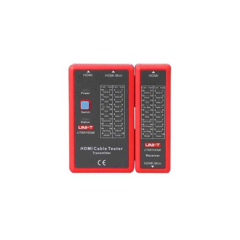 Probador de Cables HDMI Red UT681HDMI UNI-T Probador de Cables HDMI Red UT681HDMI UNI-T