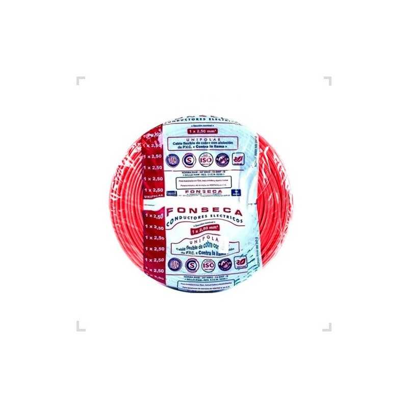 Cable Unipolar 0,75mm Rojo 100mts FONSECA Cable Unipolar 0,75mm Rojo 100mts FONSECA