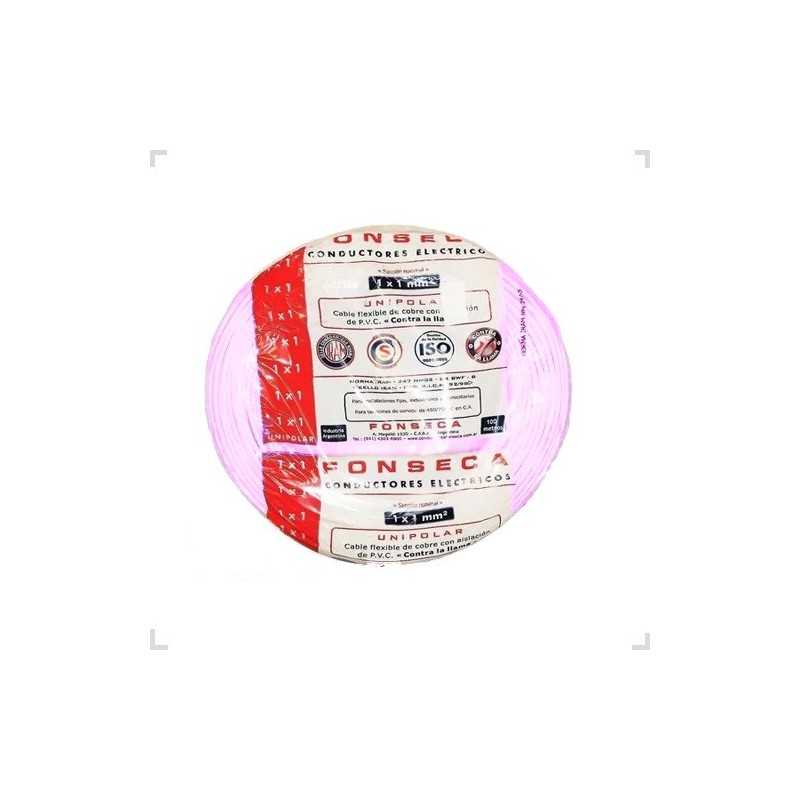 Cable Unipolar 1mm Rosa 100mts FONSECA Cable Unipolar 1mm Rosa 100mts FONSECA